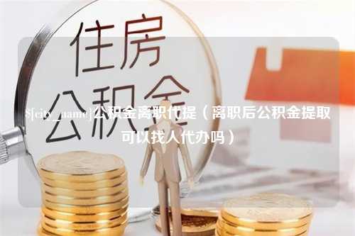 琼中公积金离职代提（离职后公积金提取可以找人代办吗）